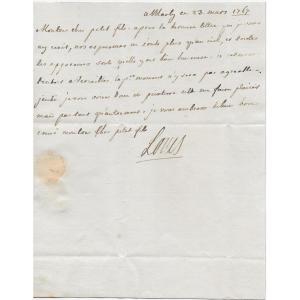 Louis XV – Autograph Letter Signed To Ferdinand I Of Parma