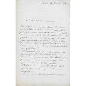 Auguste Bartholdi – Autograph Letter Signed – Statue Of Liberty