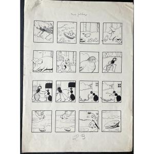 Benjamin Rabier - Drawing Original Signed Plate