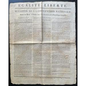 Charlotte Cordet – Bulletin Of The National Convention - French Revolution