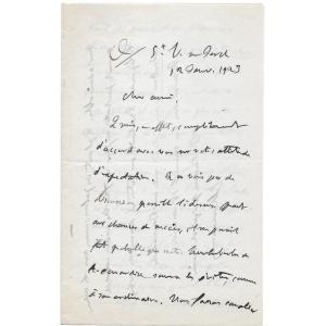 Georges Clemenceau - Autograph Letter Signed - England