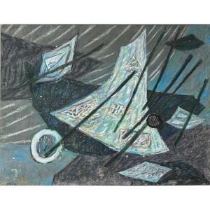 Henri Goetz - Original Pastel - Abstraction