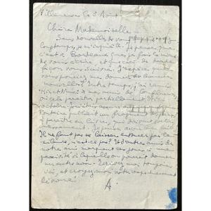 Louis Aragon – Autographed Card Signed - Resistance - World War Ii