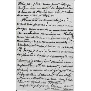 Georges Manzana-pissarro - Autographed Letter Signed To His Mother