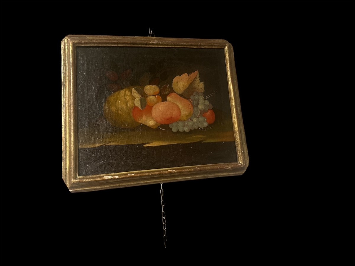 Suite di tre nature morte, olio su tela .XVIII secolo.-photo-4