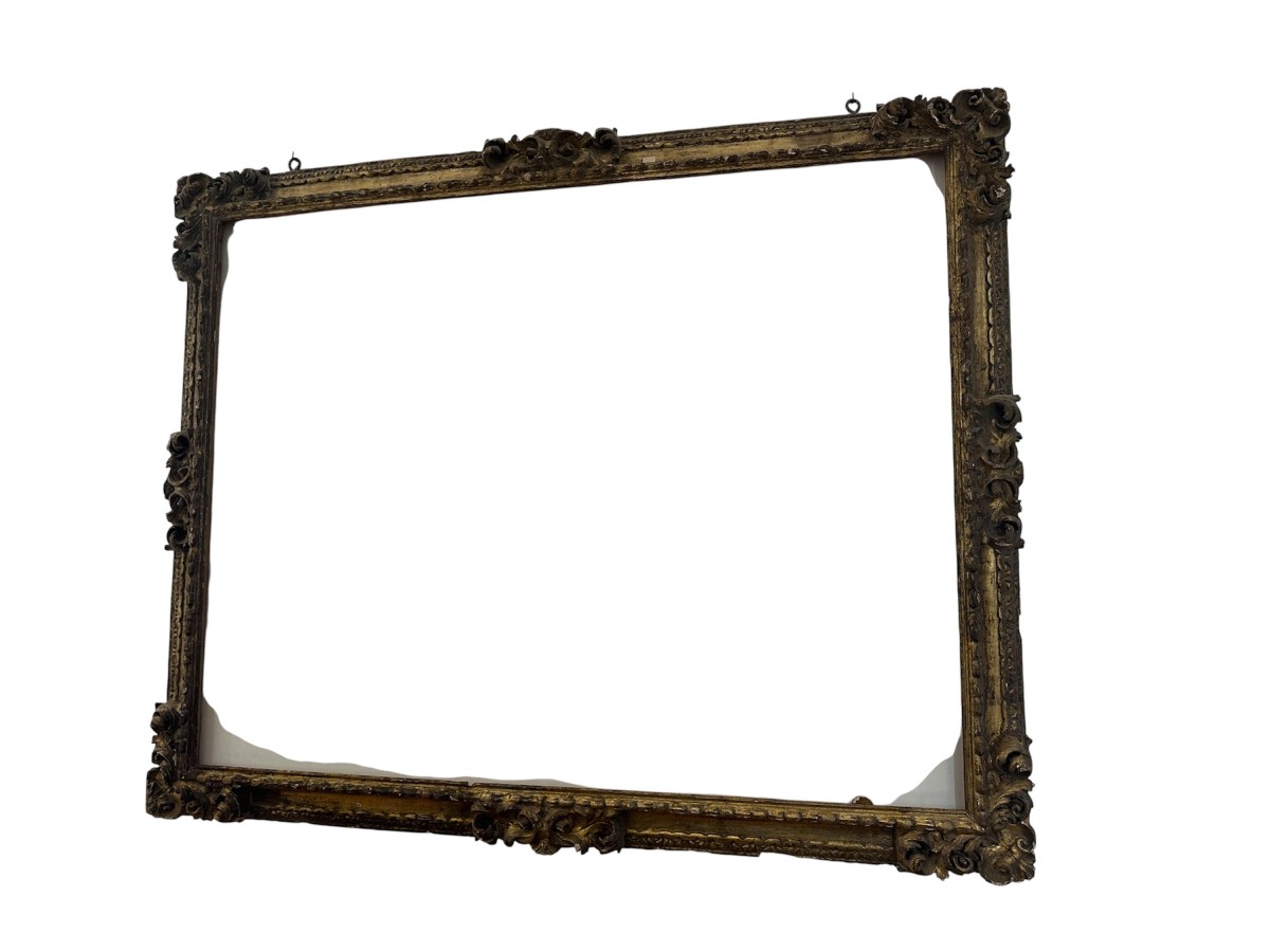 Cornice in legno intagliato e dorato a mecca della fine del XVII  secolo