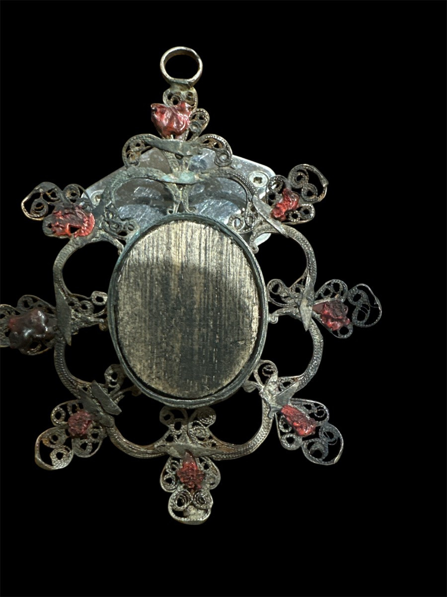 Filigrana in argento e corallo.-photo-2