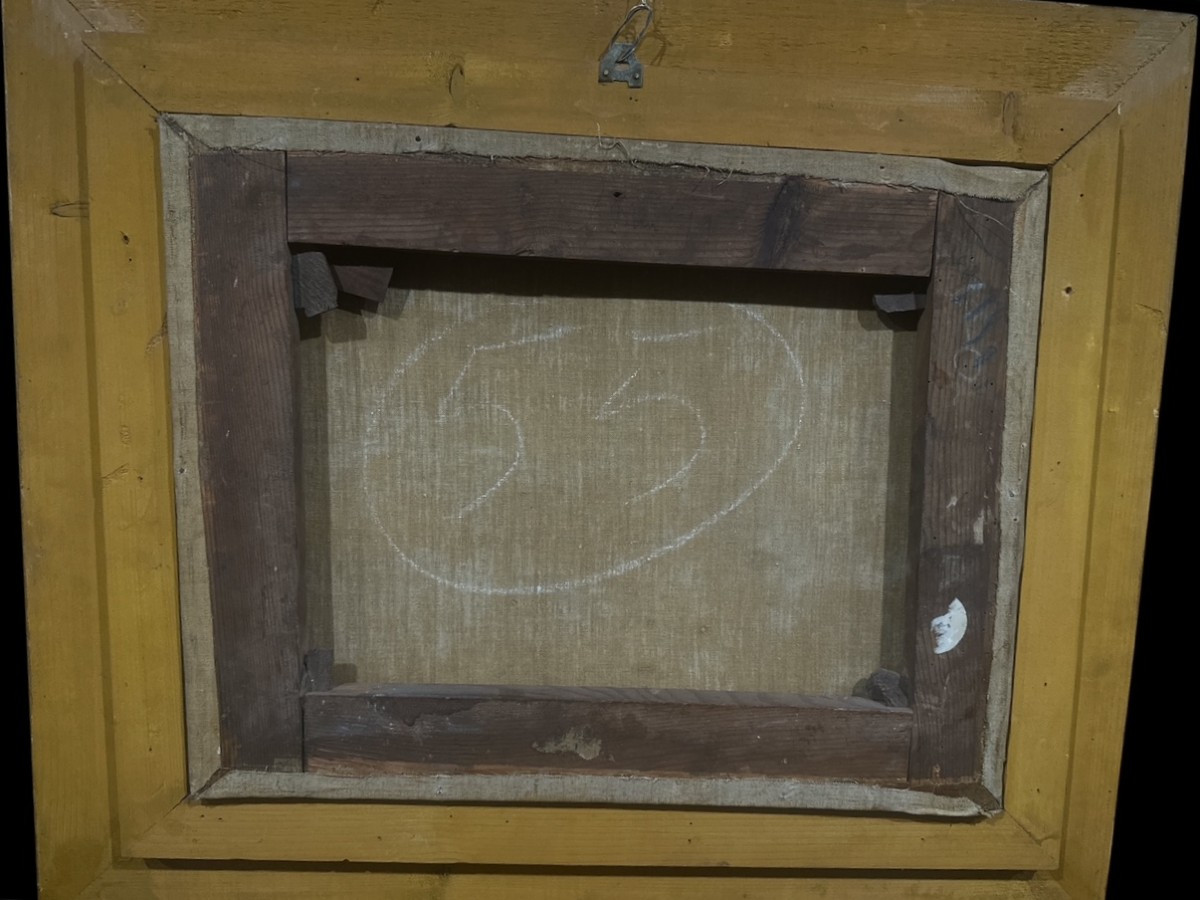 Architettura olio su tela-photo-2