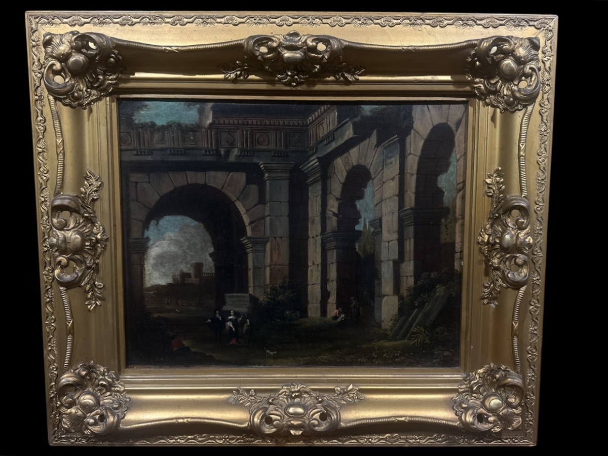 Architettura olio su tela