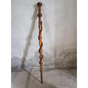 1940s Soldier Carved Cane