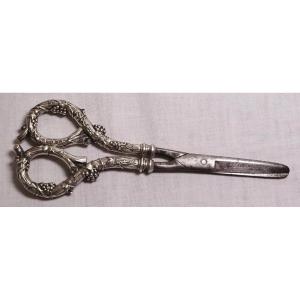 Pair Of  Silver Grape Scissors 