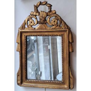 Louis XVI Golden Wood Mirror 