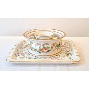 Paris Art Deco Porcelain Inkwell