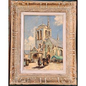 Market In Front Of Saint-renan De Locronan Church