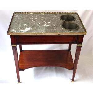 Louis XVI Style Mahogany Refreshment Table
