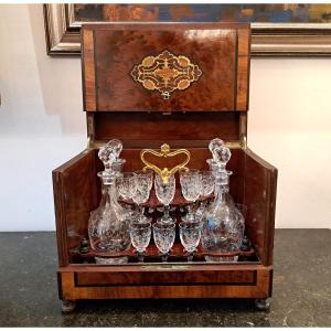 Napoleon III Light Wood Liquor Cabinet