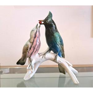 Karl Ens German Porcelain Bird And Chick