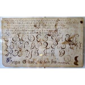 18th Century Calligraphy Abc