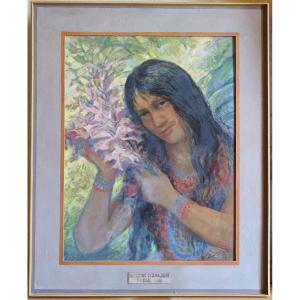 Henri Laffite Portrait Of An Indian Woman 1958 Brasil