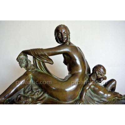 Statue Art Deco Signed Joe Descomps