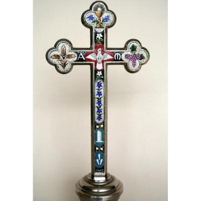 Ornate Crucifix Of Micro-mosaic