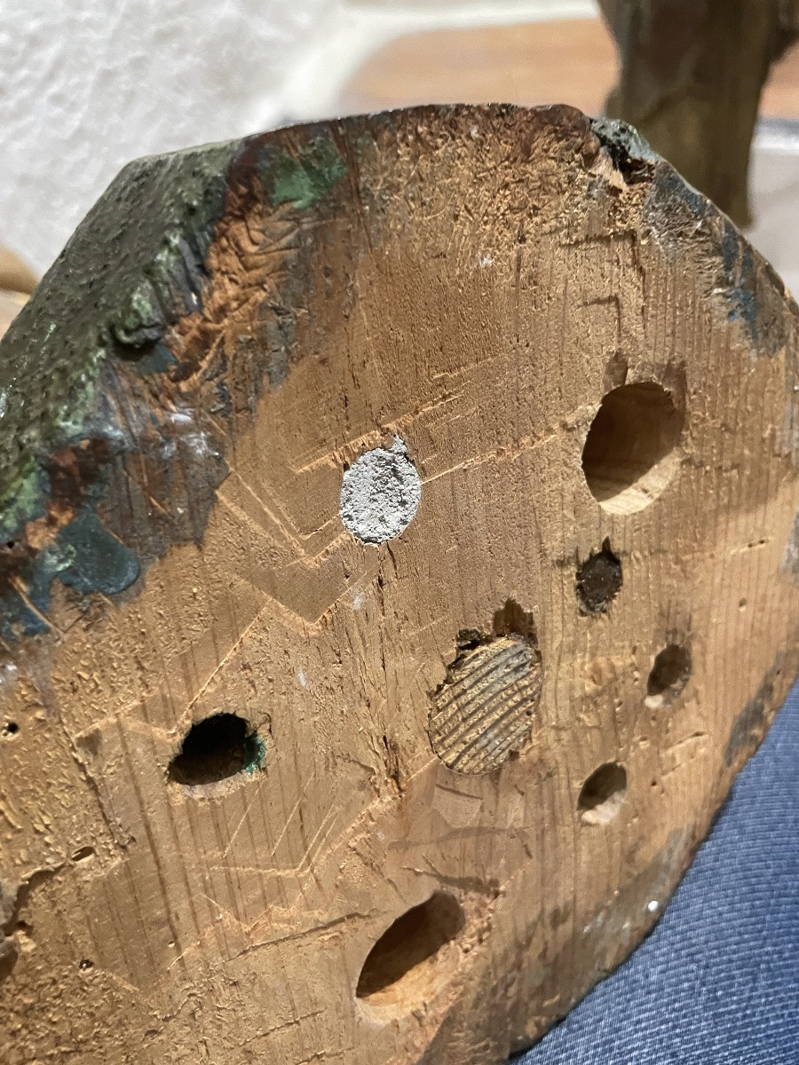 Coppia di angeli in legno dorato e laccato -photo-8