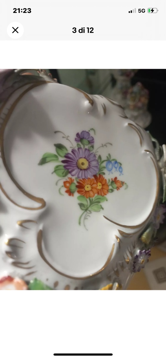 Coppia di vasi in porcellana Capodimonte-photo-2
