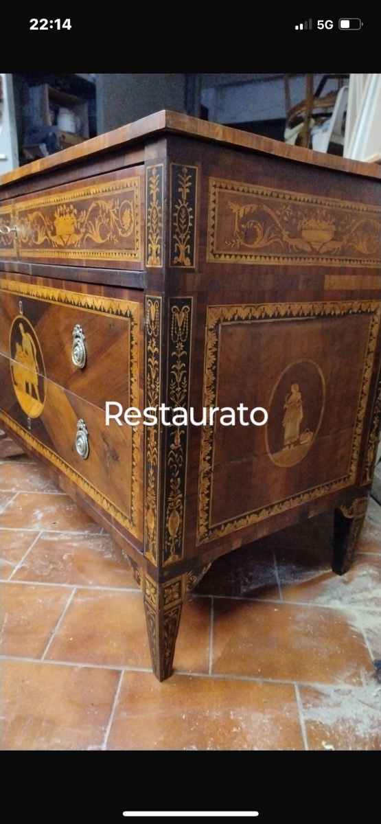 Como Luigi XVI epoca XVIII secolo restaurato-photo-4