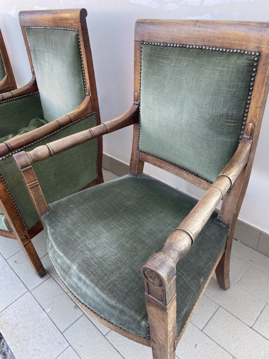 Serie di 4 poltrone impero-photo-2