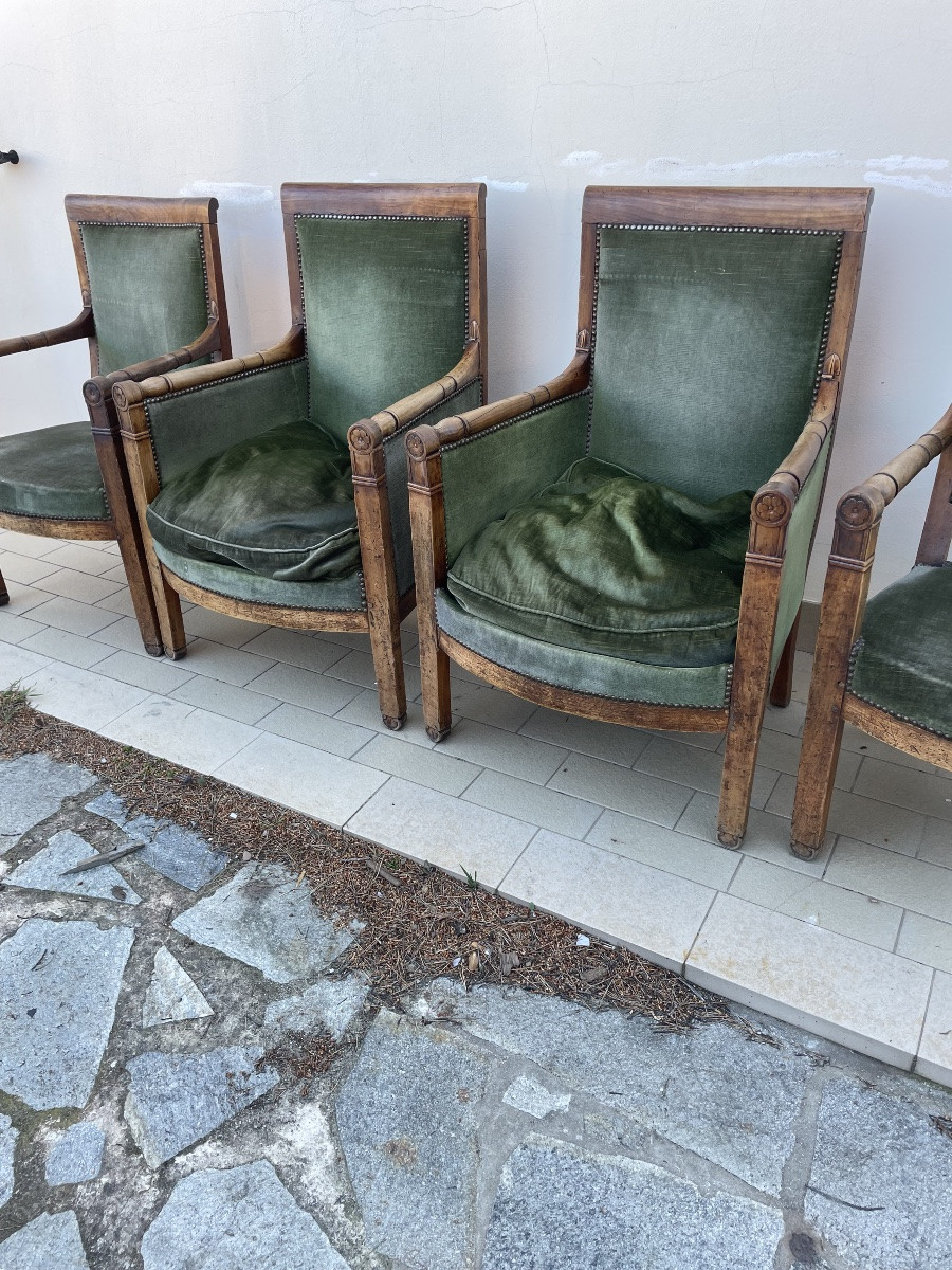 Serie di 4 poltrone impero-photo-7