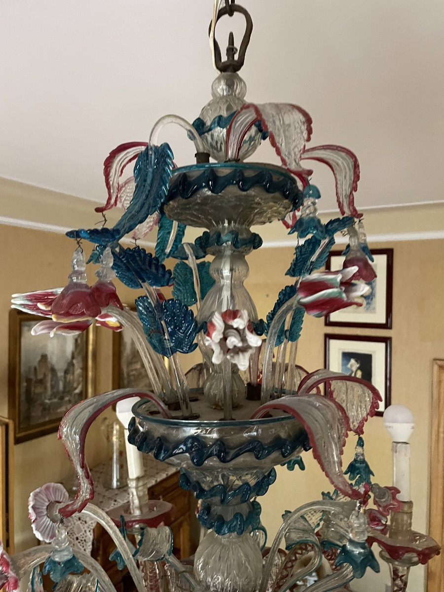 Lampadario murano Ca Rezzonico XiX secolo-photo-1