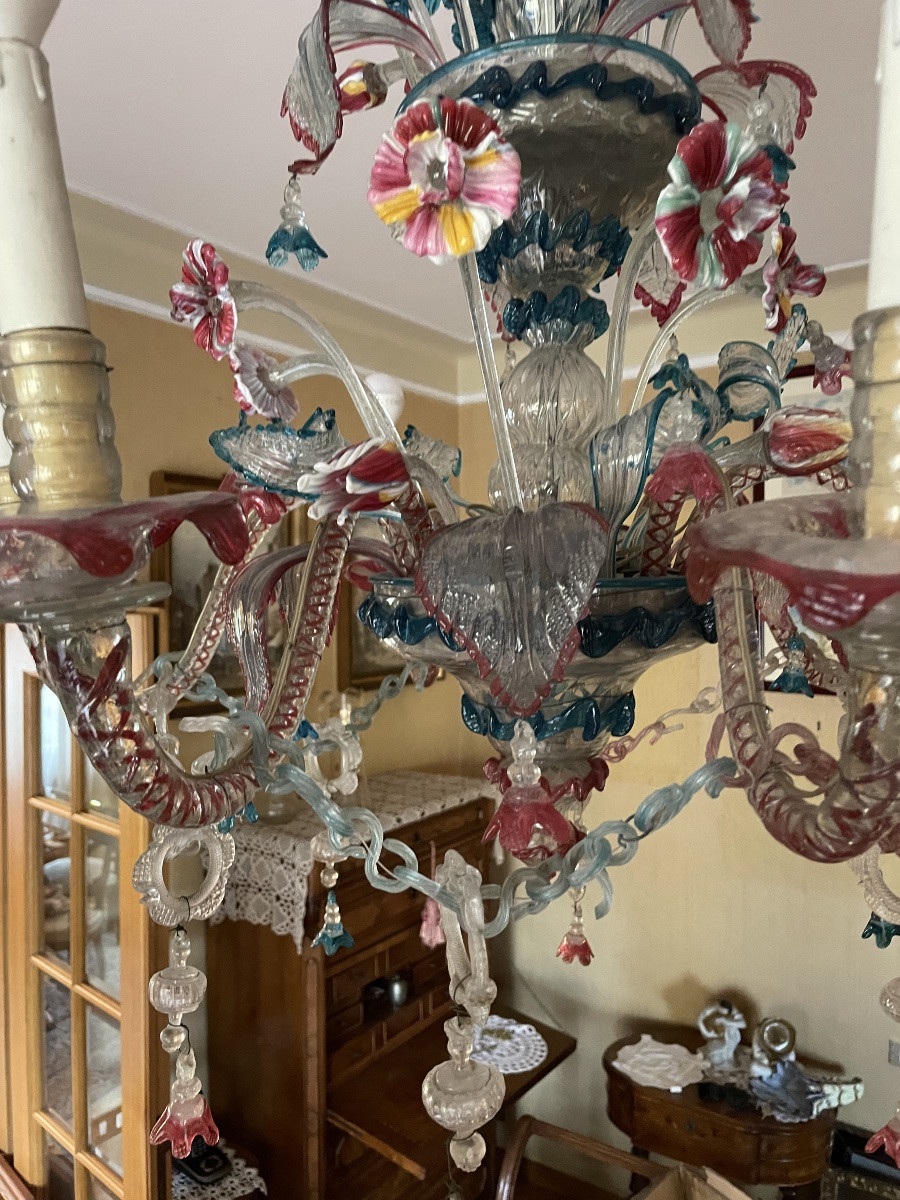 Lampadario murano Ca Rezzonico XiX secolo-photo-2