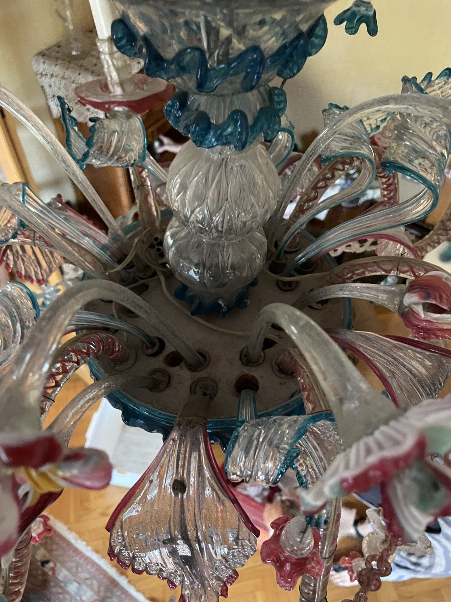 Lampadario murano Ca Rezzonico XiX secolo-photo-8