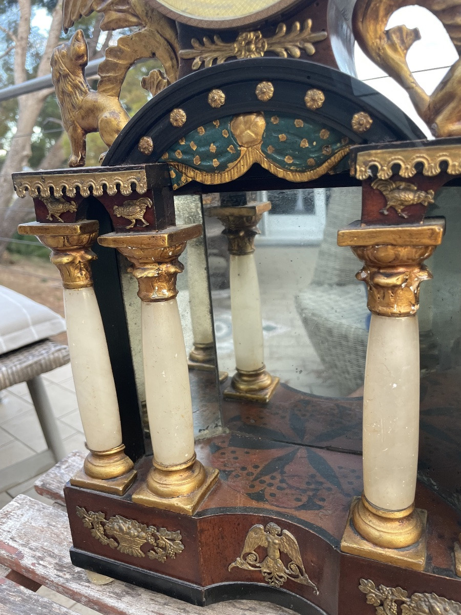Pendola da appoggio in legno con colonne-photo-4