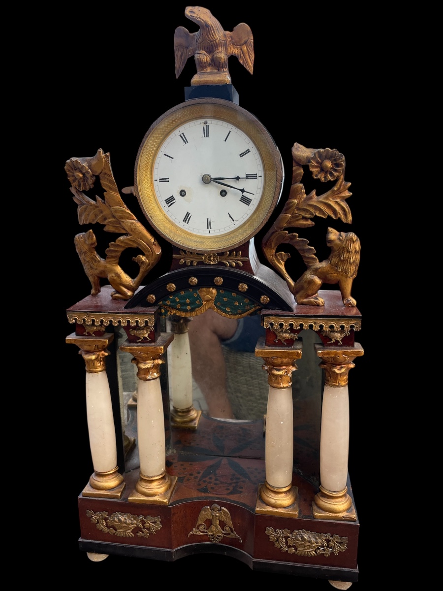 Pendola da appoggio in legno con colonne