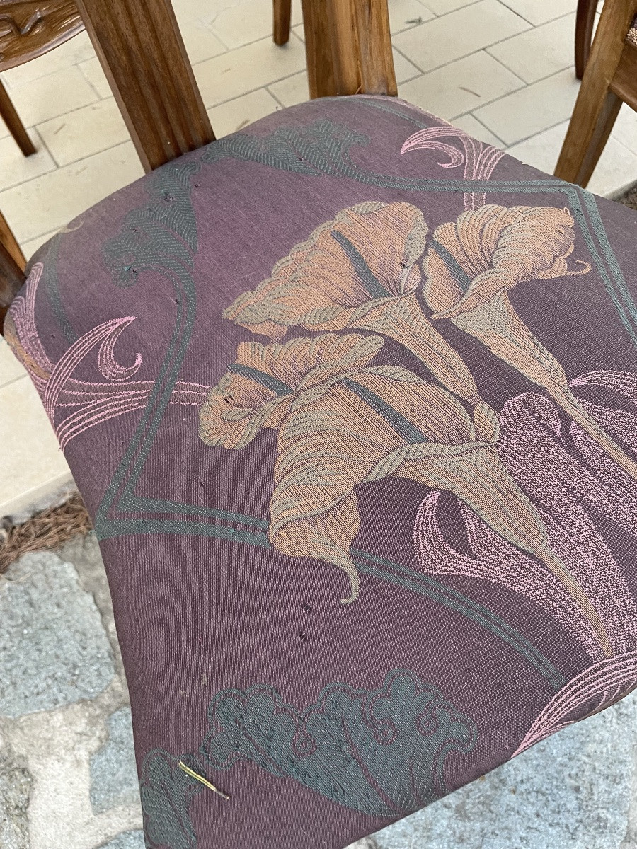 Serie di 4 sedie art nouveau louis majorelle chairs-photo-2