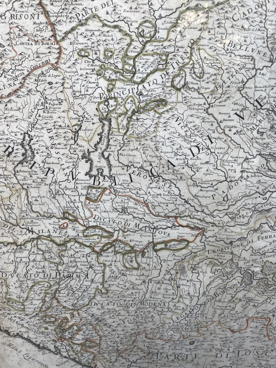 Cartina geografica nord est italia XVIII secolo-photo-2