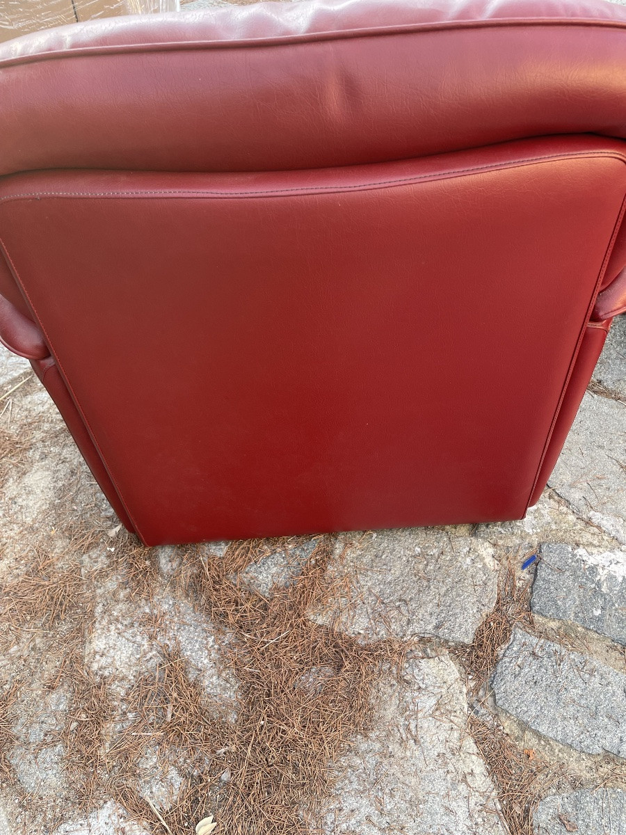 Coppia di poltrone in ecopelle design  anni 80-photo-4