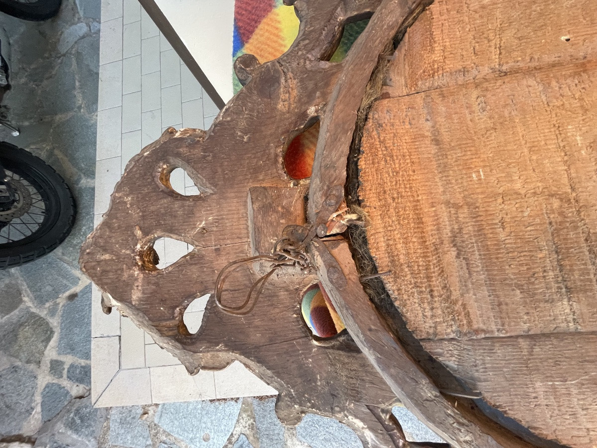 Specchiera in legno dorato epoca 700 italia del nord-photo-1