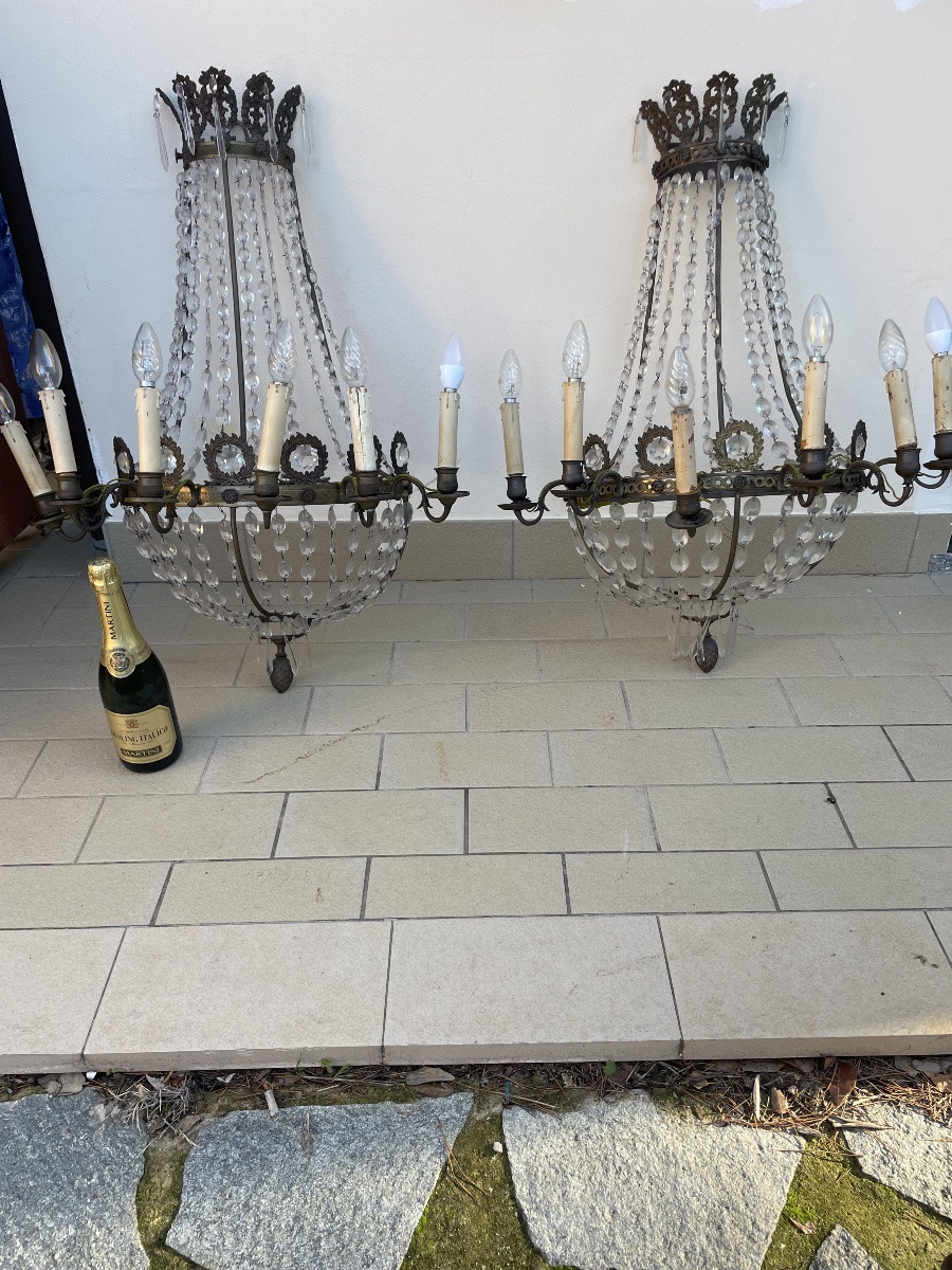 Coppia di grandi appliques stile impero-photo-5