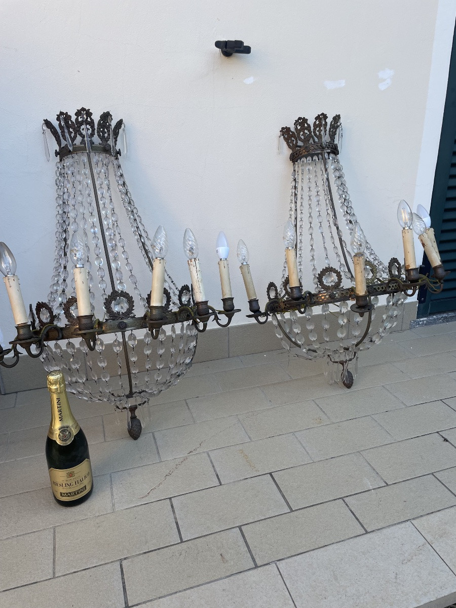 Coppia di grandi appliques stile impero-photo-6