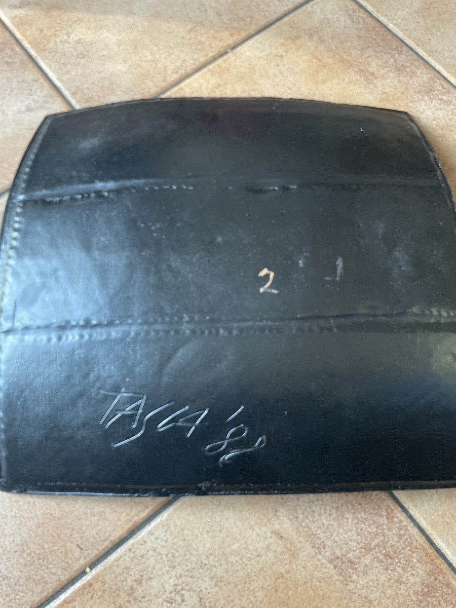 Grande piatto curvo in gres firmato alessio tasca-photo-2