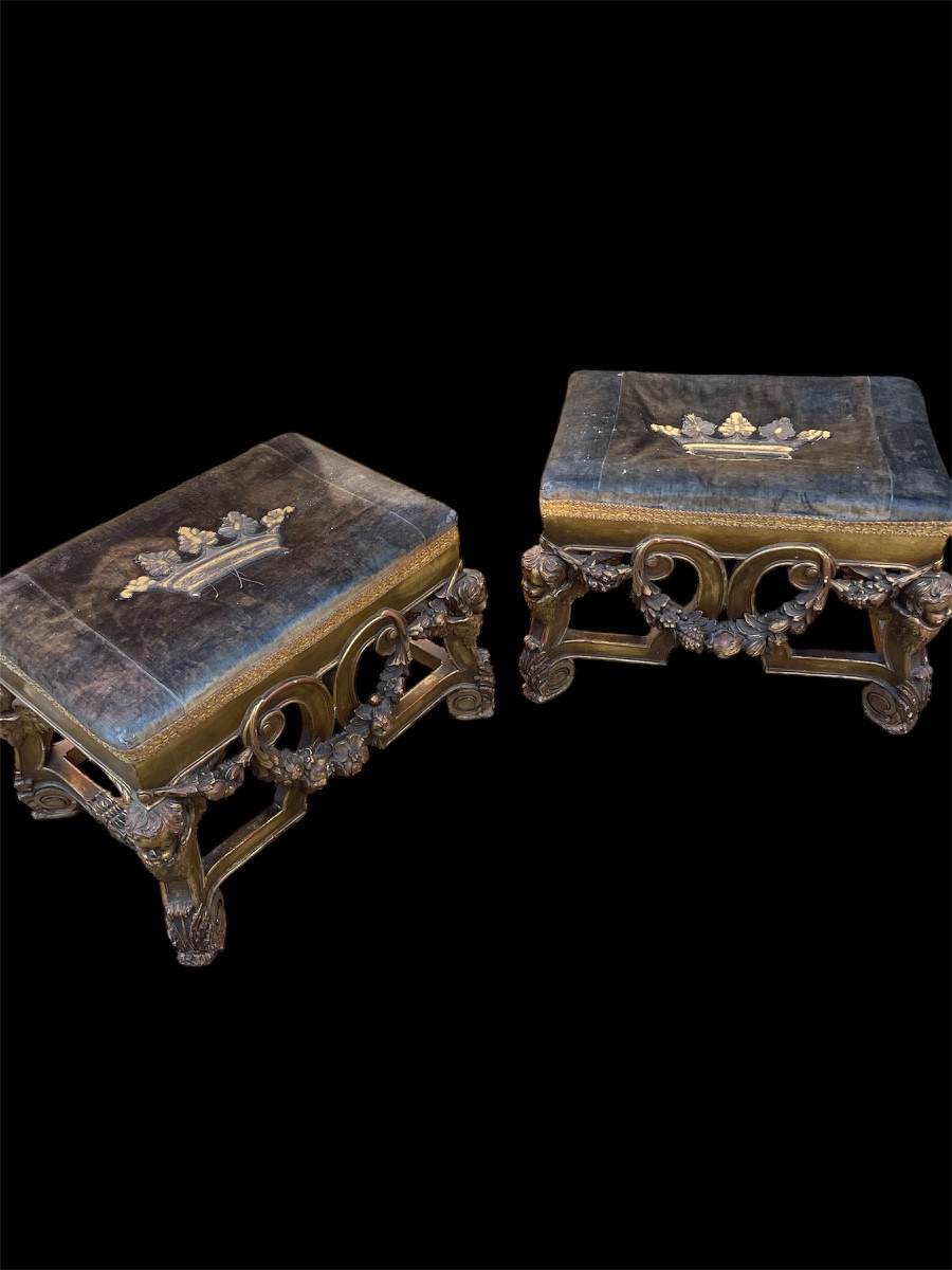 Coppia di panchetti barocco  