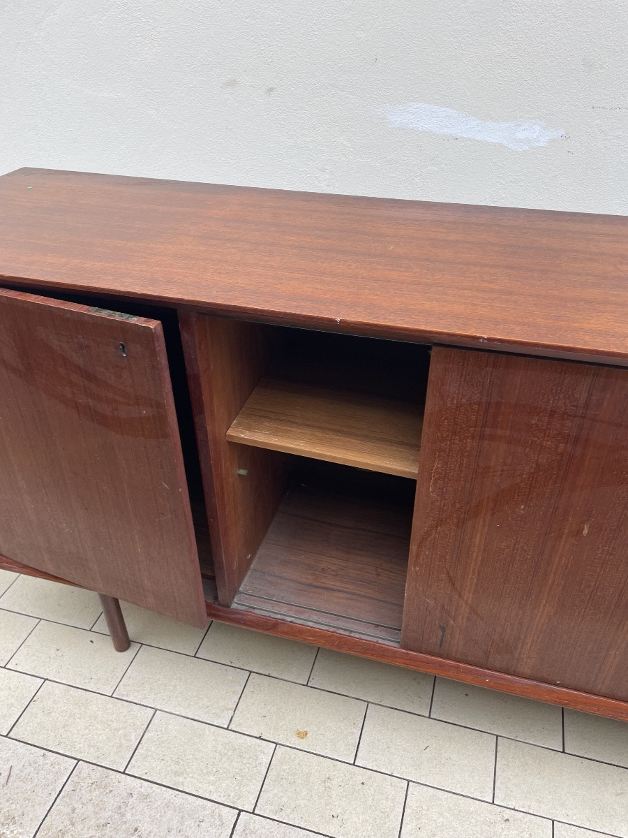 Credenza anni 60 in teak modello monika di george coslin per faram-photo-4