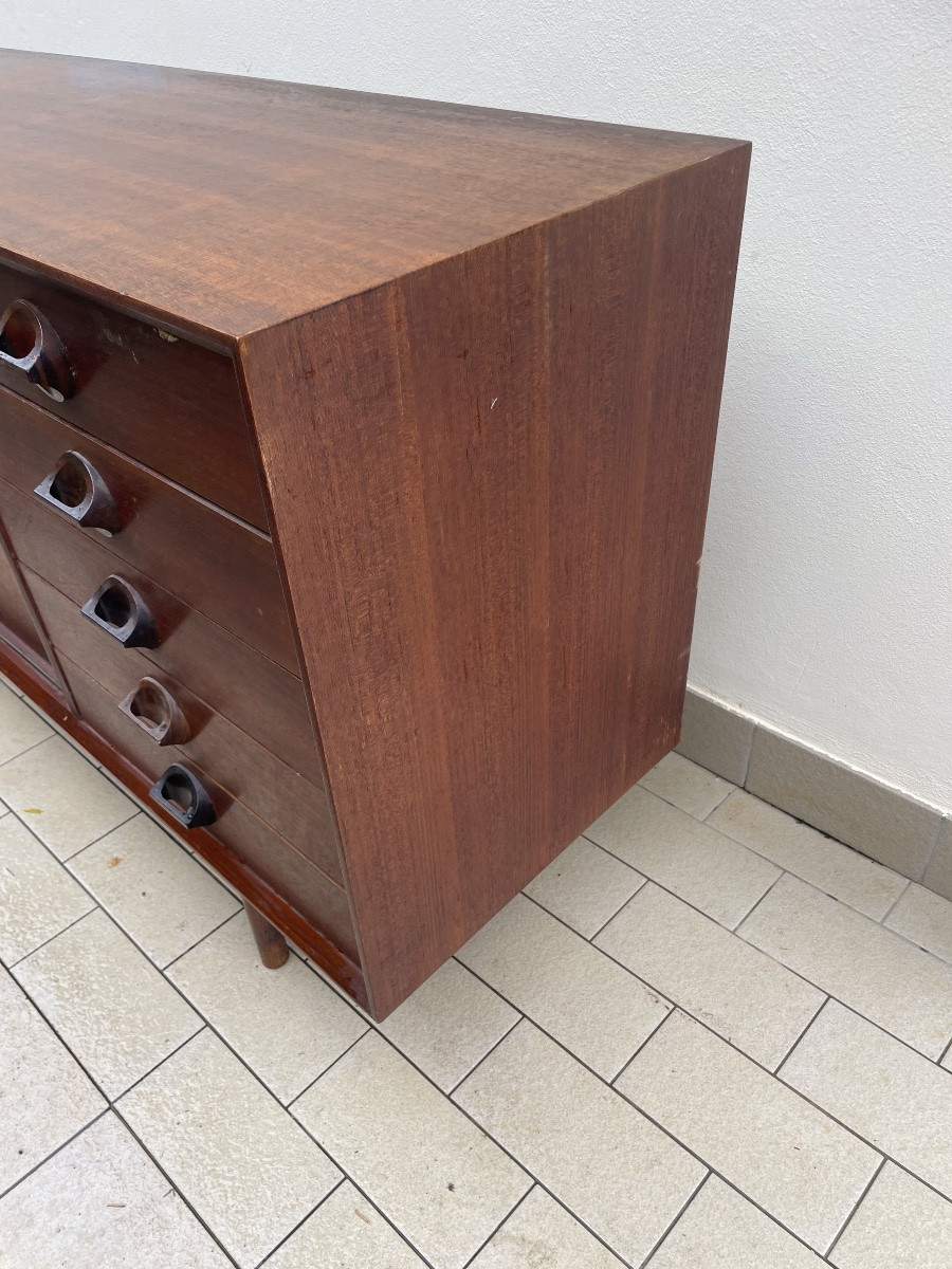 Credenza anni 60 in teak modello monika di george coslin per faram-photo-1