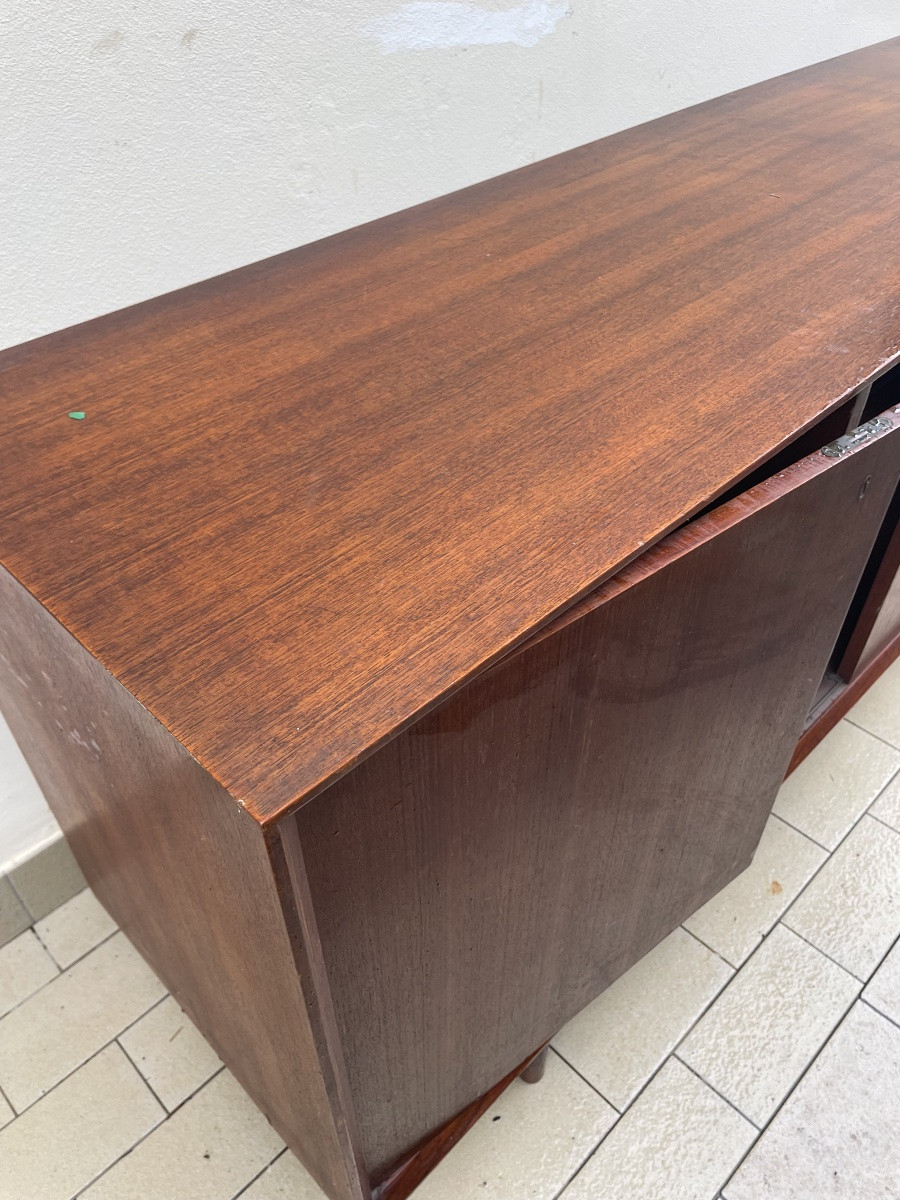 Credenza anni 60 in teak modello monika di george coslin per faram-photo-4