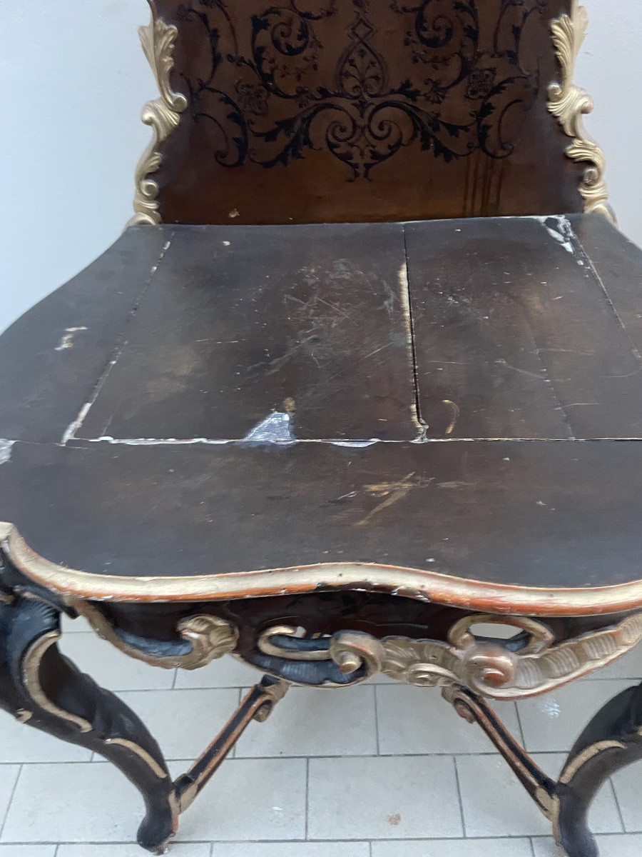 Coppia di console laccate e dorate-photo-4