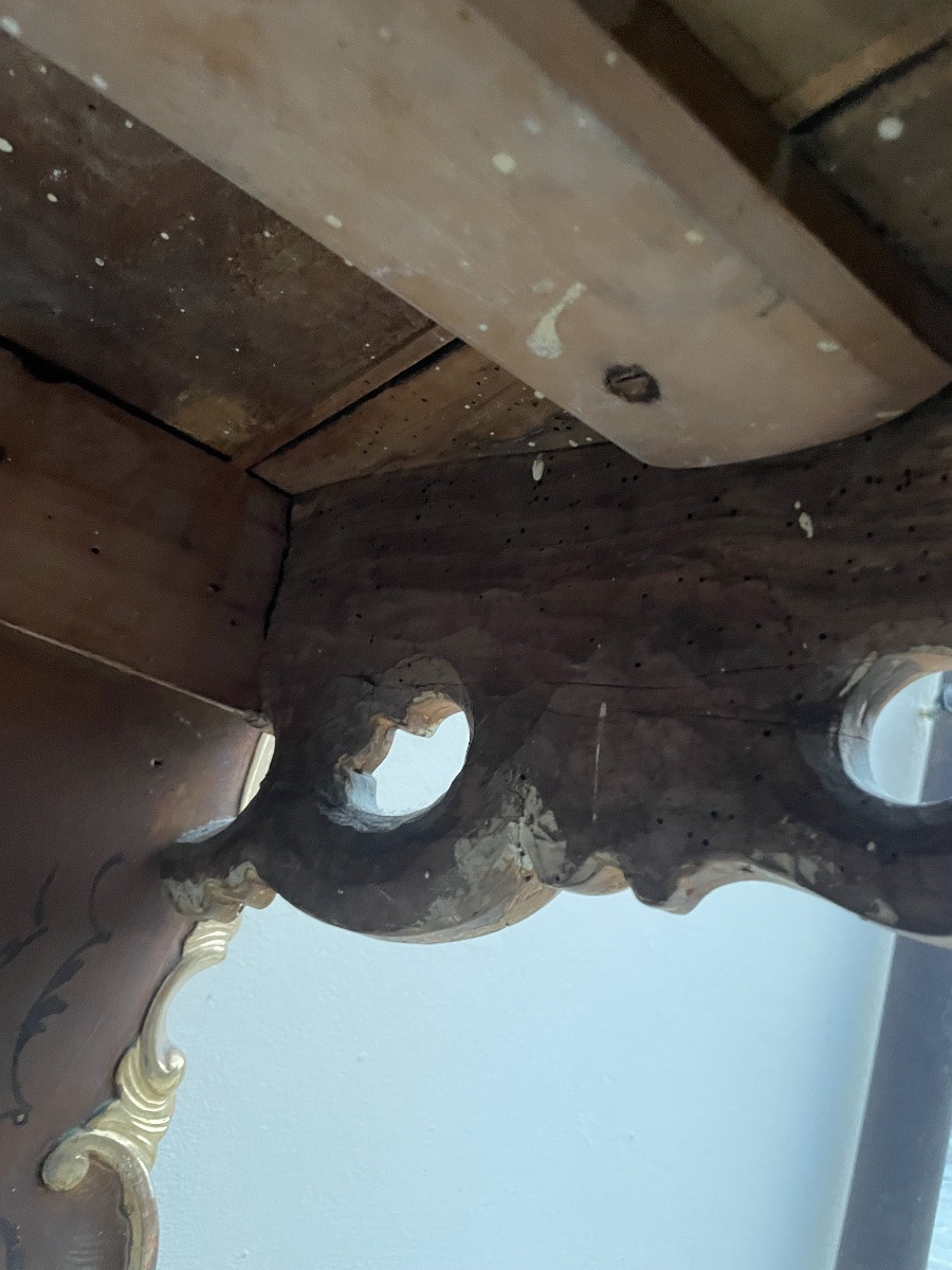 Coppia di console laccate e dorate-photo-5