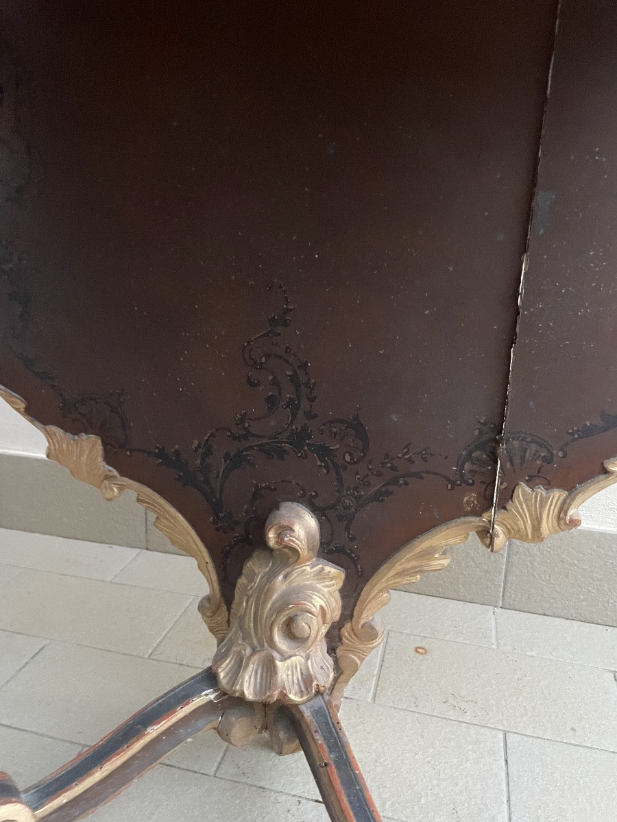 Coppia di console laccate e dorate-photo-6