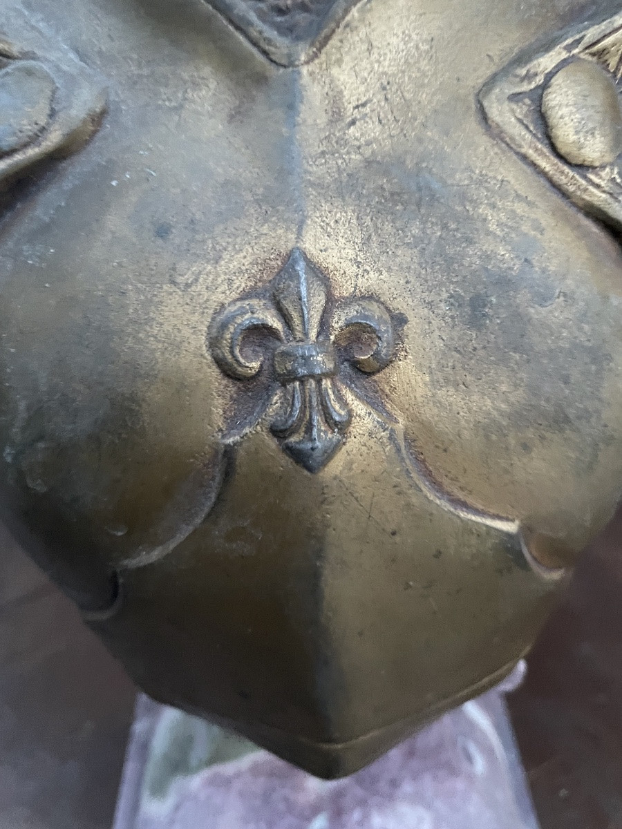 Busto in marmo e bronzo dorato firmato Affortunato Gori Paris-photo-1